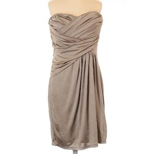 Express Strapless Tan Bronze Knee Lenght Dress size Small S